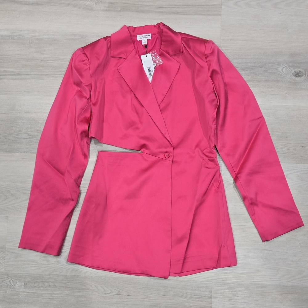 Porsha Williams x The Drop Women's BlackCutout Waist Blazer Size M NWT - Picture 3 of 7